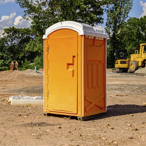 how often are the portable restrooms cleaned and serviced during a rental period in Arena WI